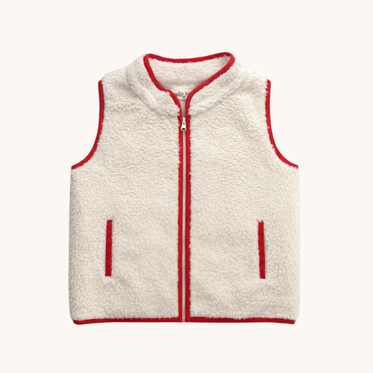 Sherpa Vest w/ Red Trim