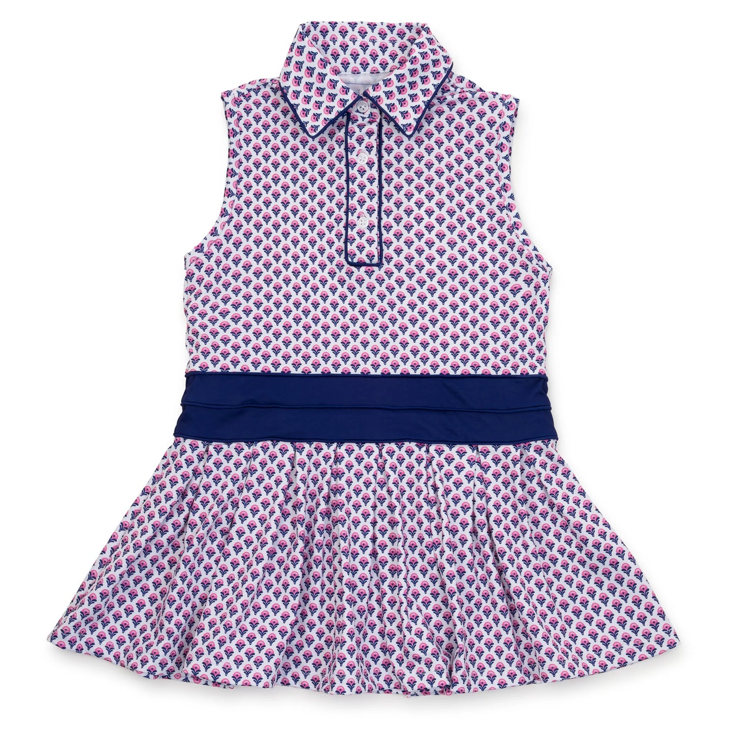 Harper Girls' Performance Dress - Boho Flora Hot Pink Navy