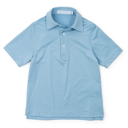 Will Boys' Performance Polo - Bluestone