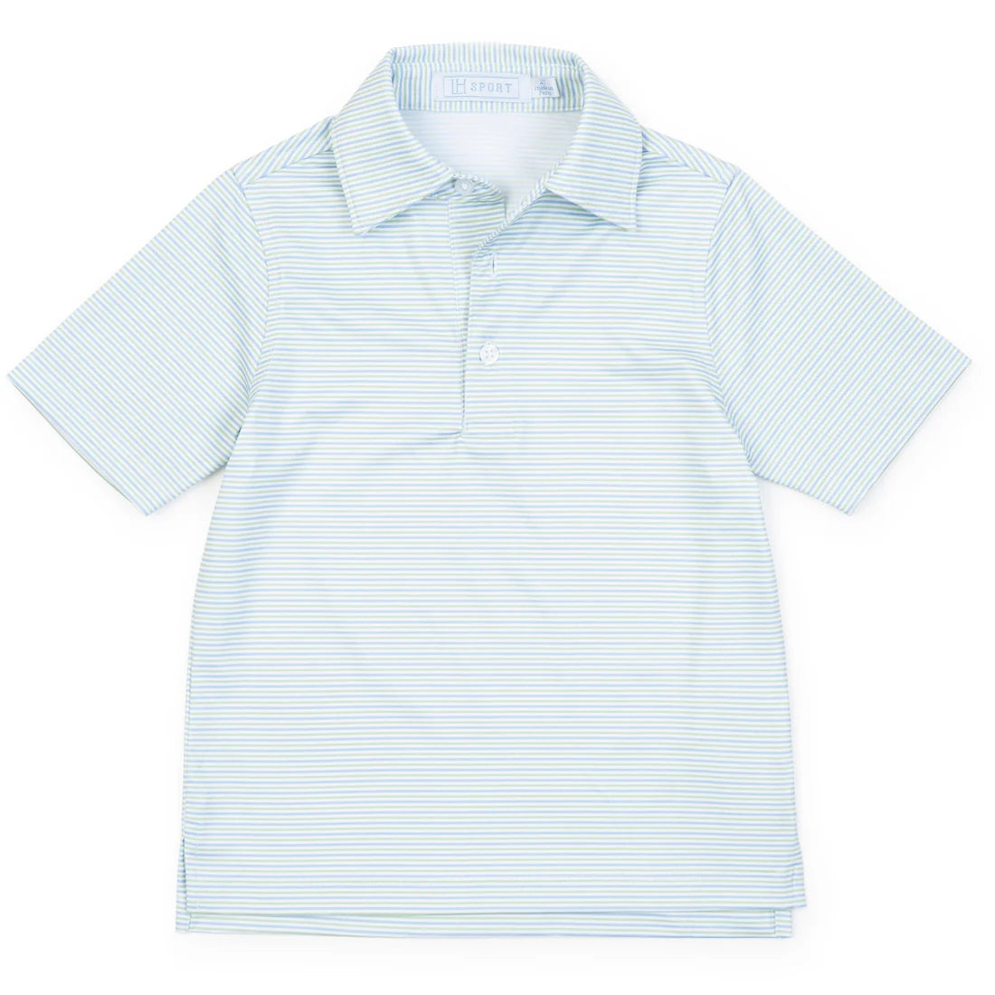 Will Boys' Performance Polo - Club Stripe Blue Green