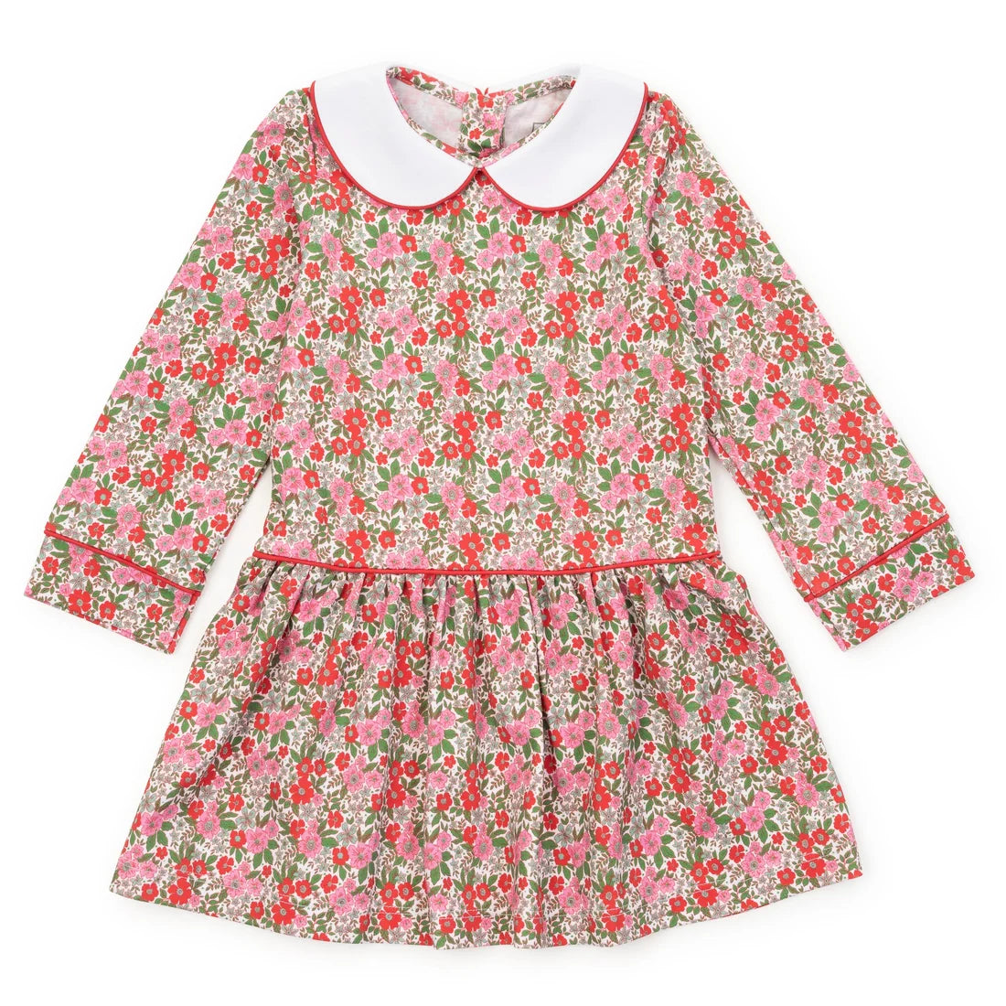 Lillian Girls' Dress - Floral Noel