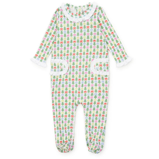 Lucy Girls' Romper - Tree Topper Bows