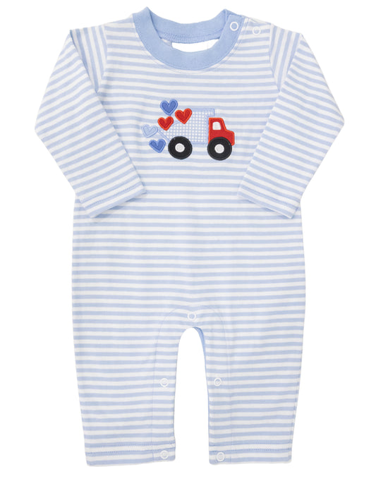 Dump Truck Heart Romper